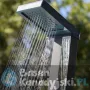 Prysznic solarny aluminiowy Luxe 38 l z kranem do mycia stóp i spryskiwacze Gre DSALP38